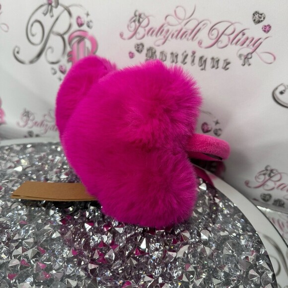 Steve Madden heart ear muffs Pink Furry Earmuffs toque warmer headband outdoor main image 4